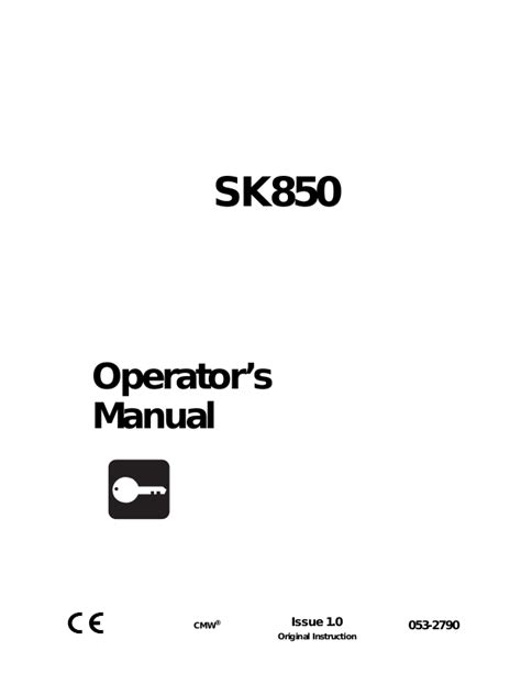 ditch witch sk850 service manual